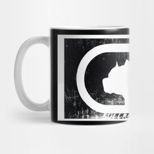 Bullrot Grunge Noir Blanc et Nom Mug